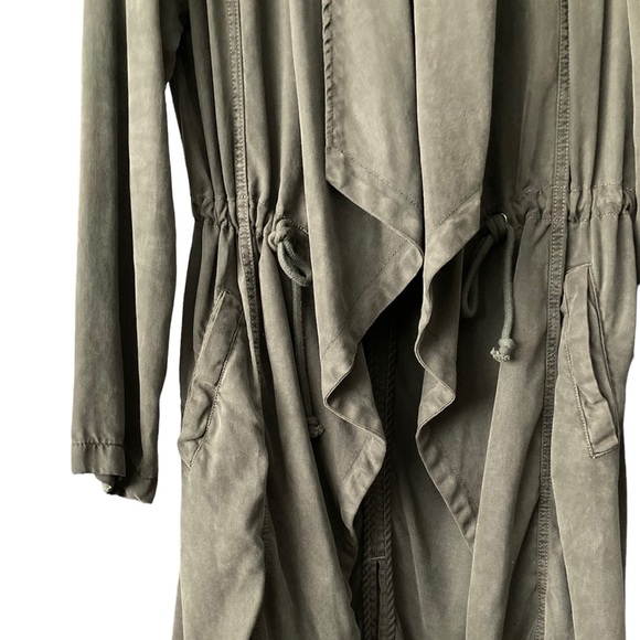 🧥SM•MAX JEANS•DARK GREY OPEN / FLOWY LIGHTWEIGHT SUEDE LOOK TENCEL JACKET🧥 - Picture 5 of 7